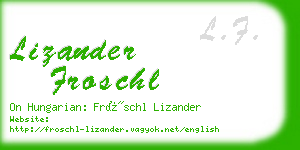 lizander froschl business card